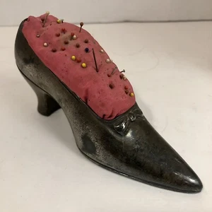 Metal Womens Shoe Pin Cushion JB 1671 Jennings Brothers Silver Tone Org. Cushion - Picture 1 of 5
