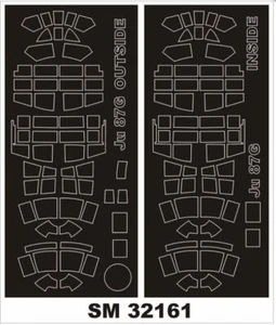 JUNKERS Ju-87 G STUKA CANOPY PAINTING MASK TO TRUMPETER KIT #SM32161 1/32 MONTEX - Picture 1 of 1