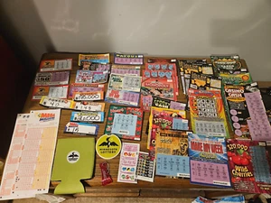 Large lot MN Lottery Expired Scratch Off Tickets / Keychain / Swag Key Chain - Picture 1 of 7
