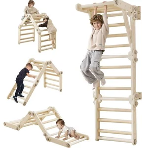 Kids Climbing Toys,Pikler Triangle Set,Plastic Montessori Play Gym,Multifunct... - Picture 1 of 7