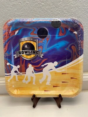 Team Sports Bowling Party Birthday Party Luncheon/Dinner Paper Plates 8 count - Image 1 of 2