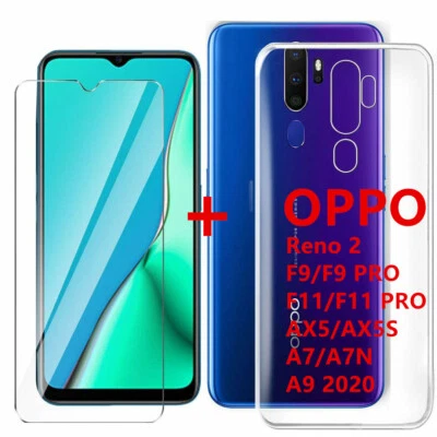 Coque + Verre Trempé Ecran Vitre Protecteur OPPO Reno 8 /A5 /A9 2020/A7/A11