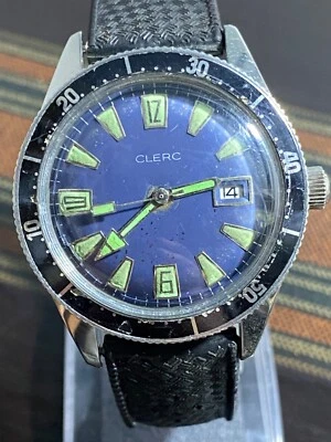 复古 CLERC SKIN DIVER 手表。 — 第 1/4 张图片