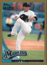 2010 Topps Gold Border Florida Marlins Baseball Card #276 Matt Lindstrom /2010
