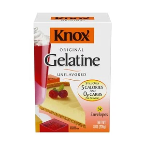 Knox nicht aromatisierte Gelatine 8 OZ enthält keine Kohlenhydrate 5 Kalorien pro Portion langlebig - Bild 1 von 6