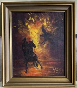 Original Oil Painting by Peter Gasson- A BRIEF ENCOUNTER-1976-Signed-LOT 3 - Picture 1 of 7