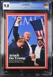 CGC 9.8 Top Pop! ATTACK ON TRUMP TIME Magazine - Iconic Fist Pump Cover! - Picture 1 of 5
