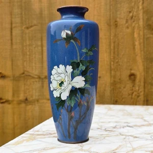 Japanese Antique Ando Jubei Cloisonne Vase Floral Design c19th Meiji period 1 - Picture 1 of 15