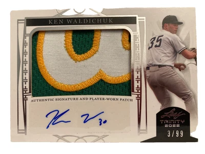 2023 Leaf Trinity Ken Waldichuk Logo Patch Auto /99 - Image 1 of 2