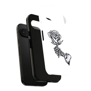 Case For Google Pixel (Pixel 9,8,7,6,5,4,4a,3,3a,2),Rose Skeleton Print - Picture 1 of 6