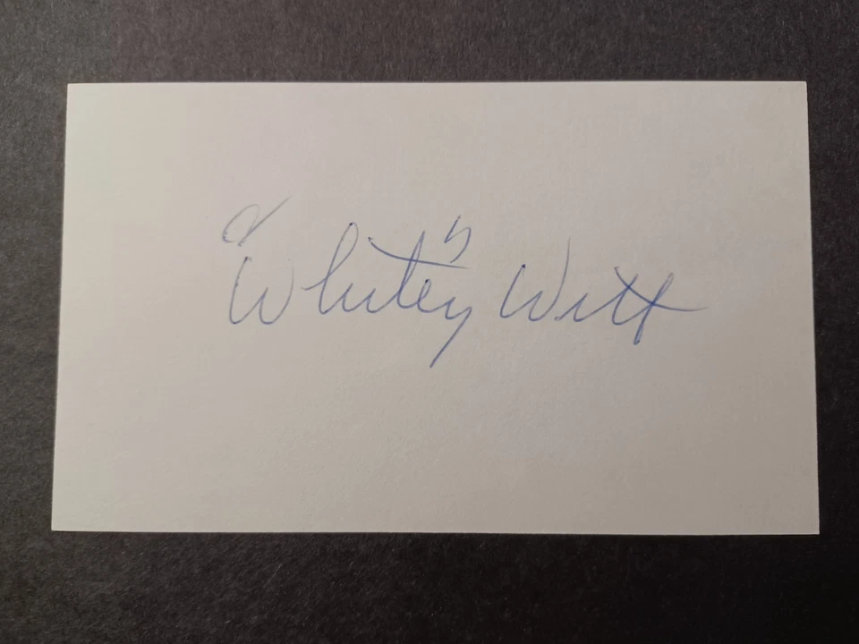 Whitey Witt (d. 1988) Signed Index Card - Athletics, Yankees, Dodgers - Image 1 of 1