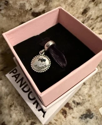 Pandora Authentic Alaska Exclusive Dangle Moose Destination Charm RARE - Image 1 of 4