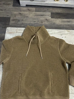 Suéter Brooks Brothers Para Mujer Talla XL Marrón Pullover Peluche Polar Cuello Simulado Foto 1 de 2