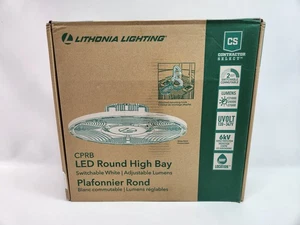 Lithonia High Bay Light 120V White 400W Integrated Led Switchable Ufo Hardwired - Picture 1 of 8