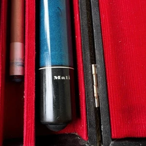 Vintage Mali Pool Cue And Case 58” Blue Handle - Picture 1 of 13