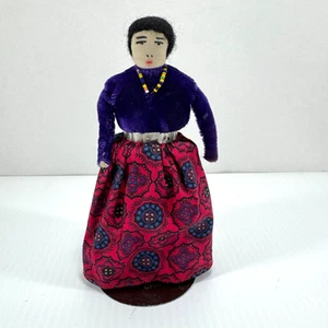 Muñeca de tela vintage decoración suroeste arte popular artesanal muñeca étnica - Imagen 1 de 10