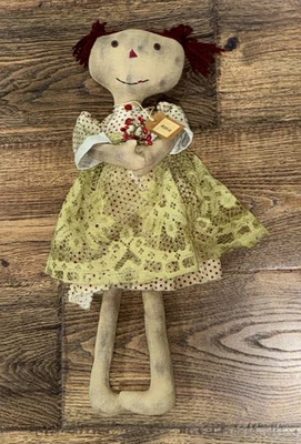 Primitive Folk Art Rustic Rag Doll  - Image 1 of 4