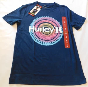 Hurley Boy's Youth Short Sleeve T Shirt Size M 7/8 Navy Blue Night Force 988758 - Picture 1 of 4