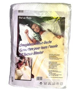 Val de Ville 100% Cotton All-Season Blanket 150x200cm White Waffle - Picture 1 of 4