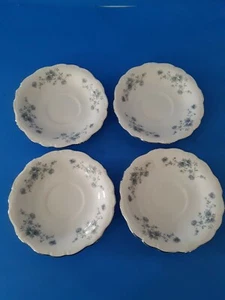 JOHANN HAVILAND Baviera Alemania GUIRNALDA AZUL Platillo(s) para Taza de Té juego de 4 (G1) - Imagen 1 de 6