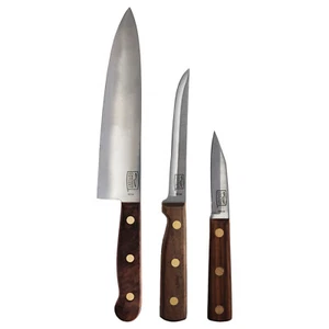 Chicago Cutlery B42 Walnut Tradition 3-Piece Prep Knife Set - Picture 1 of 7