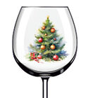 12x Christmas Tree Colourful Wine Glass Bottle Laptop Vinyl Sticker Decals a3551