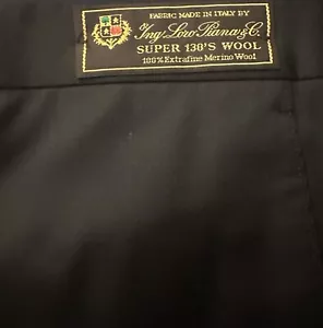 Jack Victor Loro Piana Super 130's black merino wool pants 38 W 30 L - Picture 1 of 6