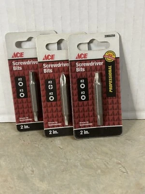 ACE Hardware 2060259 #2 Square & #3 Square Double Ended Driver Bit Lot Of 3 - Image 1 of 3