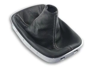 FOR BUICK REGAL 08-17 GEAR SHIFT BOOT GAITER COVER LEATHER STITCHING GRAY - Picture 1 of 4