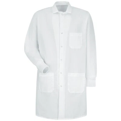 Red Kap KP70WH5 Lab Coat Cuffed Unisex XXL-Rg with 3 Front Pockets (HR) - Image 1 of 4