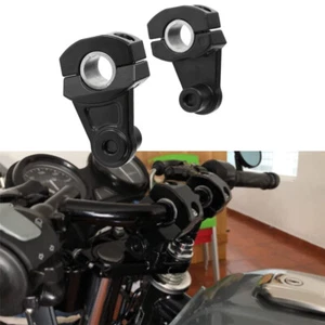 Pair 7/8'' 1-1/8" Handlebar Riser Adapter Mount Bracket Clamp Taper Universal US - Picture 1 of 12