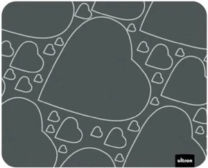 Ultron UMP-100 Mousepad "Hearts" Blister Rutschfest 290 x 230 mm grau Wie Neu - Afbeelding 1 van 1