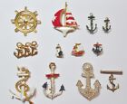 Mostly Vintage Lot All Nautical Pins Brooches