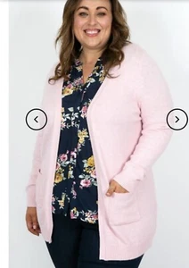 Torrid Plus Size pink Open Front Cardigan Womens Size 3X Everyday Essential - Picture 1 of 13