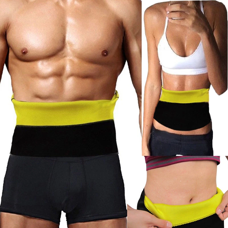Mens Women Neoprene Slimming Belt Body Shaper Tummy Tuck Girdle Waist Cincher US - Image 1 of 4