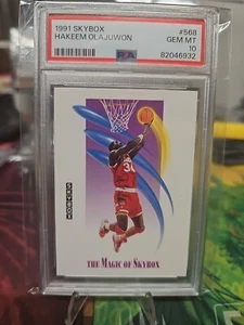Cnr 1991/92 Skybox #568 Hakeem Olajuwon, Houston Rockets PSA 10 - Imagen 1 de 2
