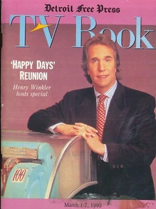 TV BOOK DETROIT FREE PRESS 1992 MAR. 1-7 HENRY WINKLER (FAIR/GOOD COND) - Picture 1 of 1