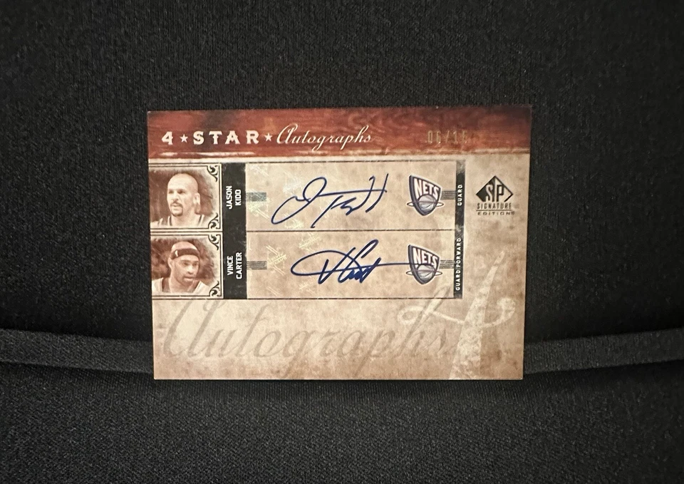 2007 Upper Deck Quad Auto Jason Kidd Vince Carter Josh Boone NJ Nets /15 Wow 🔥 - Image 1 of 2