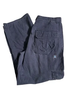 Vtg Levi's Silvertab Cargo Baggy Rave Skate Khaki Pants Blue Men's Size 36 X 31 - Picture 1 of 9