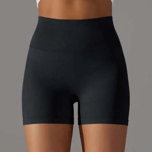 ANNIEGO 20 Color High Waist Seamless Push Hip Tight Sports Yoga Shorts Women Fit - Picture 1 of 24