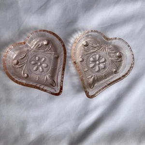 Vintage Tiara Exclusives Pfirsichfarben Herzform Nussschalen - 2er Set - Bild 1 von 6