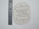 vtg 1960s 70s Tattoo Flash acetate stencil Rose and Double Banner signed RS4