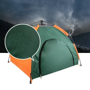 Portable Pet Tent Polyester Semi-Automatic Cat Dog House Waterproof Foldable - Picture 1 of 7