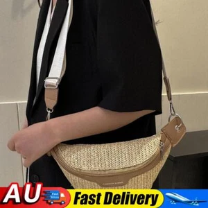 Women Crossbody Bag Summer Straw Female Clutch for Birthday Gift (Khaki) HOT - Picture 1 of 10