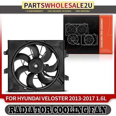 Ventilador de enfriamiento del radiador del motor con ensamblaje de cubierta para Hyundai Veloster 2013-2017 Foto 1 de 4
