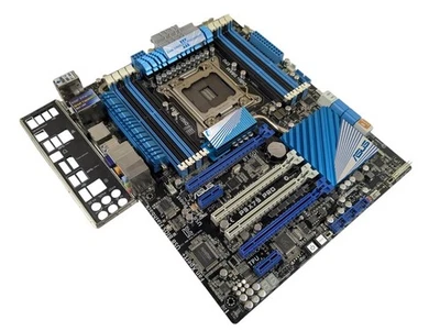 ASUS P9X79 PRO LGA2011 DDR3 ATX Motherboard W / i7 3820 CPU & I/O Shield Bracket - Image 1 of 4