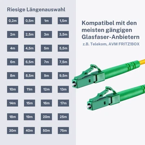 Kabel światłowodowy LC/APC (8°) SIMPLEX żółty 0,2m-75m CONBIC® + DARMOWY ADAPTER LC - Zdjęcie 1 z 9