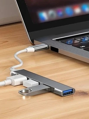 4 Port USB Type C Hub Splitter OTG Adapter USB 3.0 3.1 For Macbook Laptop PC - Image 1 of 4