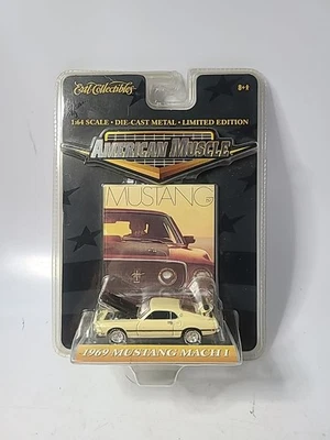 Ertl American Muscle 1969 Ford Mustang Mach I 1:64  NIB Yellow Black Die Cast - Image 1 of 4
