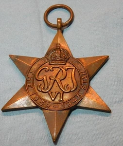 WW2 THE 1939-1945  STAR MEDAL GENUINE FULL SIZE - BRITISH MILITARY WORLD WAR II - Picture 1 of 2